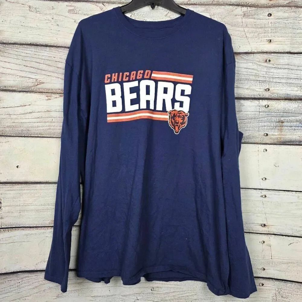 Chicago Bears Long Sleeve Shirt Navy Men’s 3XL